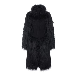 Elisabetta Franchi Jassen, Dames, Zwart, 2Xl, Jas met imitatiebont en bustier