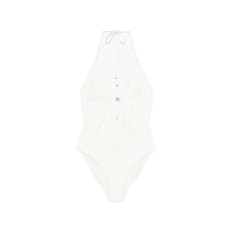 Tory Burch Tory Burch, One-piece, female, White, Size: M Tie-Back Swimsuit