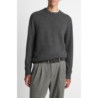 Vince Wool & Cashmere Crewneck Sweater in Heather Charcoal at Nordstrom Rack, Size Medium