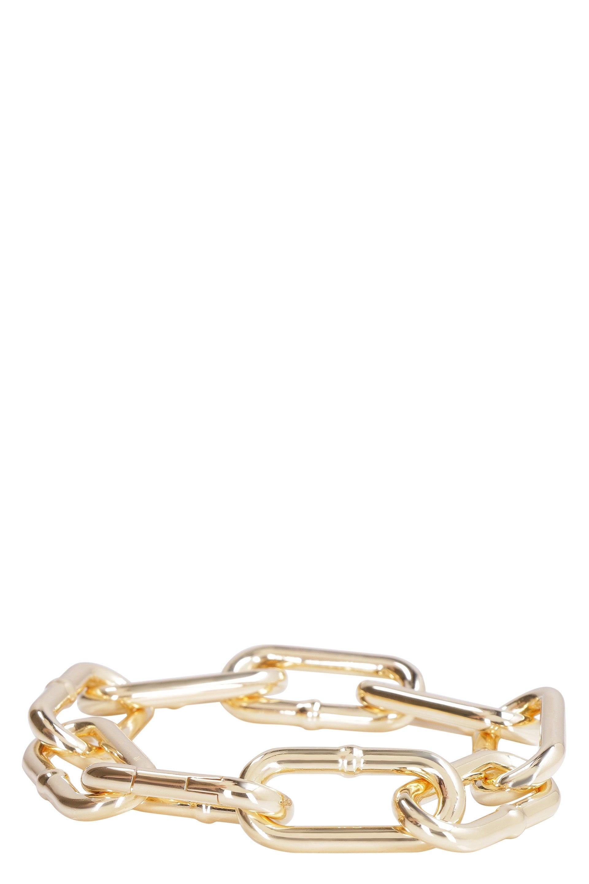 Bottega Veneta® Women's Knot Bracelet in Silver/yellow gold