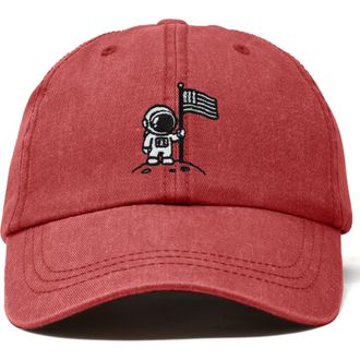 Dalix Moon Mission Dad Cap in Washed Red at Nordstrom