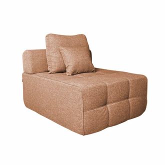 Oviala Sof&aacute; reclinable individual de tela terracota l 83 cm