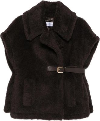 Max Mara Belted Faux-fur Gilet