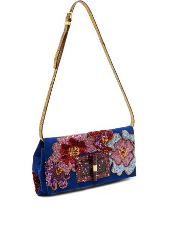 Tom Ford Natalia medium schoudertas met pailletten - Blauw