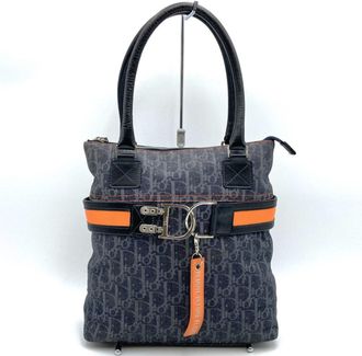 Dior Navy Denim Leather Tote Bag (Pre-Owned)