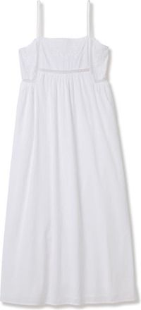 Petite Plume Lune Voile Cotton Nightgown in White at Nordstrom, Size X-Large