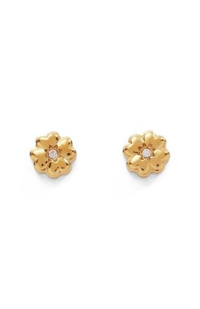 Alex and Ani Clover Mini Stud Earrings in Gold at Nordstrom