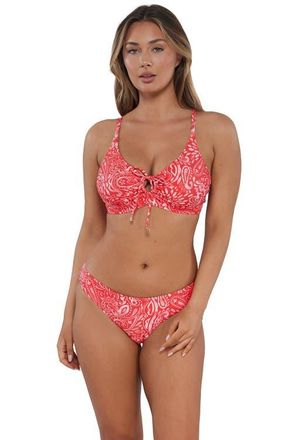 Sunsets Kauai Keyhole Bikini Swimsuit Top - DD Cup in Geranium at Nordstrom, Size 32