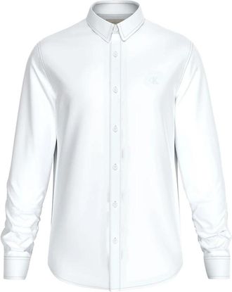 Calvin Klein Stijlvolle Shirt voor Mannen en Vrouwen - Heren - Zakelijke Overhemden - Wit - M - Overhemden
