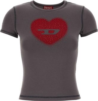 Diesel Grey Logo T-Shirt