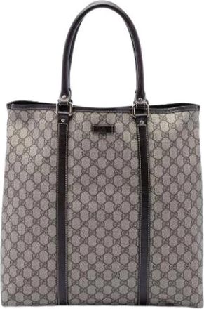 Gucci Pre-owned Vintage Tote Bag - Dames - Vintage Shopper - Beige - ONE Size - Leer - Vintage