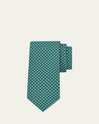 Ferragamo Mens Unicorn-Gancio Silk Tie