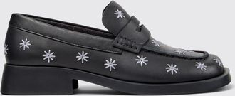 Camper Mocassino Donna in pelle con fiori ricamati