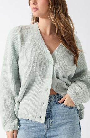 Guess Lana Oversize Rib Cardigan in Light Blue at Nordstrom, Size X-Small