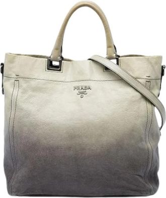 Prada Pre-owned Satchel - Dames - Vintage Shopper - Beige - ONE Size - Leer - Vintage