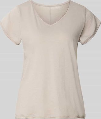 Christian Berg T-Shirt mit V-Ausschnitt in Mud, Gr&ouml;&szlig;e XXL