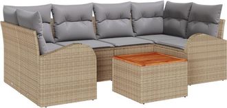 vidaXL Vidaxl - Garden Sofa Set 7 pcs Beige, light grey