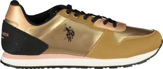U.S.Polo Association Womens Metallic Lowtop Sneakers Rose Gold Style - Brown - Size EU 35