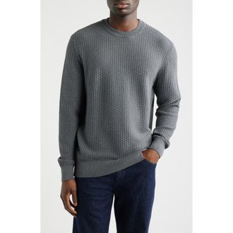 BOSS Imberto Textured Sweater in Silver at Nordstrom, Size Xx-Large