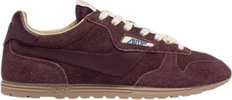 Autry Bruine su&egrave;de en leren sneakers Windspin - Dames - Sneakers - Bruin - 40 EU - Su&egrave;de - Schoenen