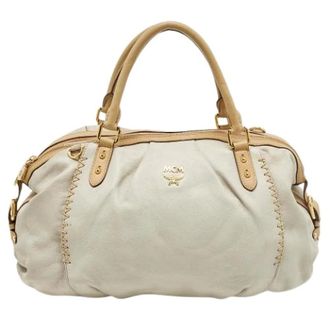 MCM Pre-owned Handbags, female, White, Size: ONE SIZE Pre-owned Handbag