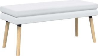 vidaXL Banco De Doble Capa Blanco 110 X 40 X 47 Cm Tela Vidaxl