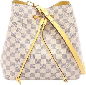Louis Vuitton Borsa a secchiello N&eacute;oNo&eacute; MM in tela Damier Azur 2019 - Bianco