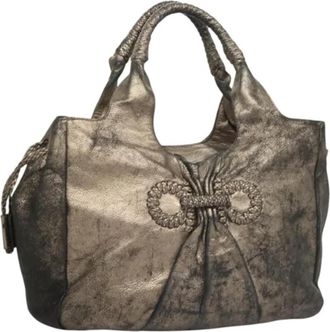 Ferragamo Pre-owned Tote Bag - Dames - Vintage Handtas - Beige - ONE Size - Leer - Vintage