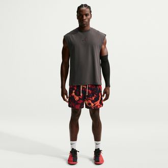 Nike Mens Standard Issue Dri-FIT 5 Mesh Basketball Shorts in Red | IM5916-652
