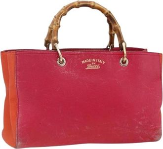 Gucci Pre-owned Vintage Handtas - Dames - Vintage Handtas - Roze - ONE Size - Leer - Vintage