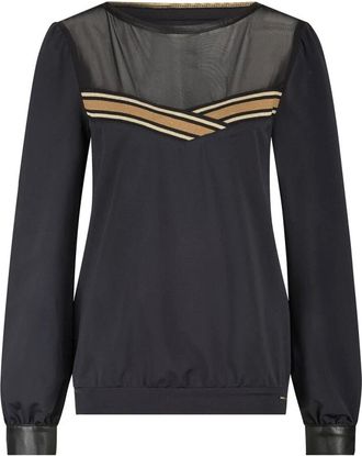 Zip73 Dames, Blouses & Shirts, Zwart, Maat: M