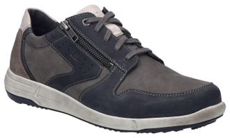 Josef Seibel Sneaker JOSEF SEIBEL Enrico 20, Herren, Gr. 39, bunt (asphalt, multi), Leder, Veloursleder, kontrastfarbene Details, Schuhe Sneaker, Freizeitschuh, Ko