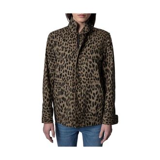 Zadig&Voltaire Denim Jackets, female, Brown, Size: L Taskam Denim Leo Jacket