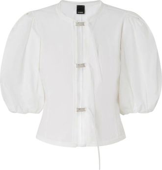 Pinko Pinko, Overhemden, Dames, Wit, S, Katoen, Rudi Blouse Popeline