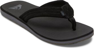 Quiksilver Sandale QUIKSILVER Carver Suede Core, Herren, Gr. 10 (43), schwarz (schwarz 1), Obermaterial:Obermaterial: Leder / Aussensohle: Synthetischer Gummi;, 