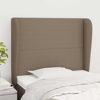 vidaXL Vidaxl Cabecero Con Orejas De Tela Gris Taupe 83x23x118/128 Cm
