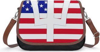 Generic Barbados U.S.A. Flag Womens Crossbody Bag Fashion Shoulder Handbags Message Tote Bag with Adjustable Strap