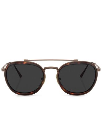 Persol Occhiali da sole con montatura stile pilota - Marrone