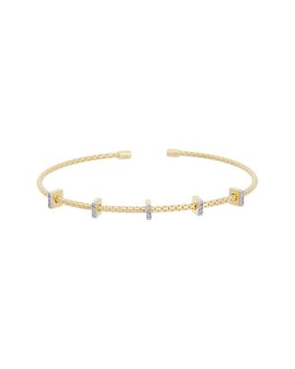 Meshmerise 18K Plated 0.10 Ct. Tw. Diamond Mesh Bangle