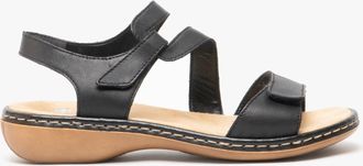 Rieker Womens 659C7-00 Ladies Leather Sandals Black - Size UK 7.5