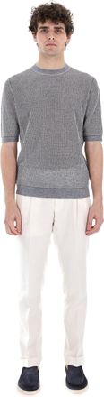 Ballantyne Jacquard Cotton-Linen T-Shirt
