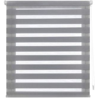 Blindecor Indus Sensa attrezzi Tenda a rullo a doppio strato senza perforazione Colore Argento grigio 37 x 180 cm (Larghezza x Altezza) Dimensioni del tessuto
