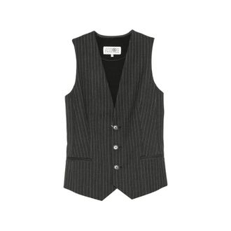 Maison Margiela Dames, Jassen, Grijs, Maat: 2XS Katoen