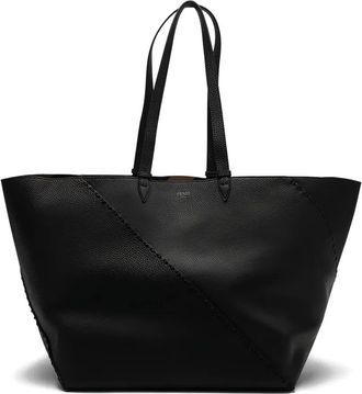 Fendi stitching-detail tote bag - men - Calf Leather - One Size - Black