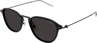 Montblanc MB0155S Asian Fit 009 Mens Sunglasses Black Size 51