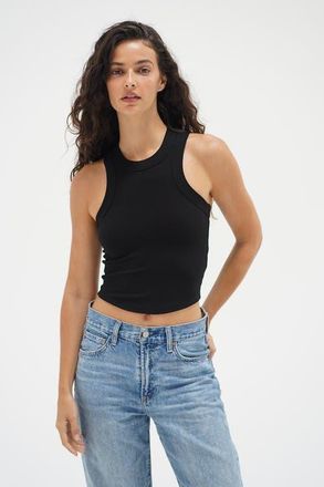 LnA Detra Ribbed Tank in Black at Nordstrom, Size X-Small