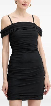 Guess Co ruched off-shoulder dress - women - Fabric - S - Black