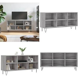 vidaXL Mobile TV Grigio Sonoma 103,5x30x50 cm in Legno Multistrato - Mobile con ripiani - Mobile da salotto