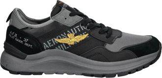 Aeronautica Lace-up Sneakers - Heren - Sneakers - Zwart - 40 EU - Su&egrave;de - Schoenen