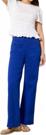 ASKK NY Sailor Twill High-Rise Jeans In Cobalt